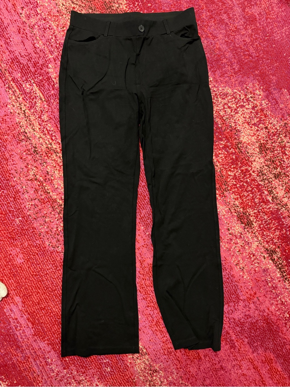 Classic Black Straight-Leg Pants